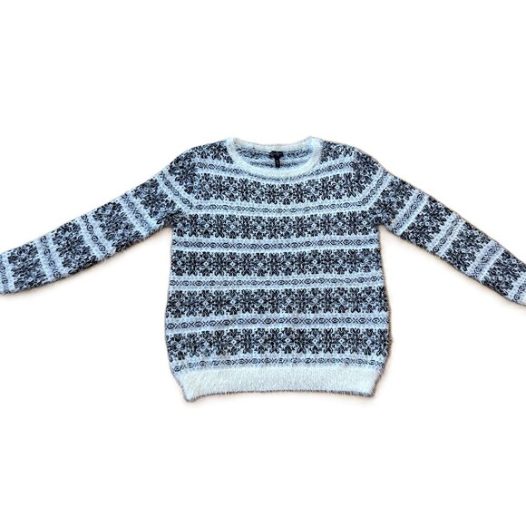 Jessica Simpson Nordic Pattern “Furry” Sweater (NEW) - Picture 5 of 10